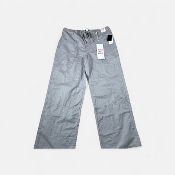 Celebrity Pink Butter Twill Wide Leg Pants Gray Size Large NWT Oversied Relaxed - Picture 6 of 10